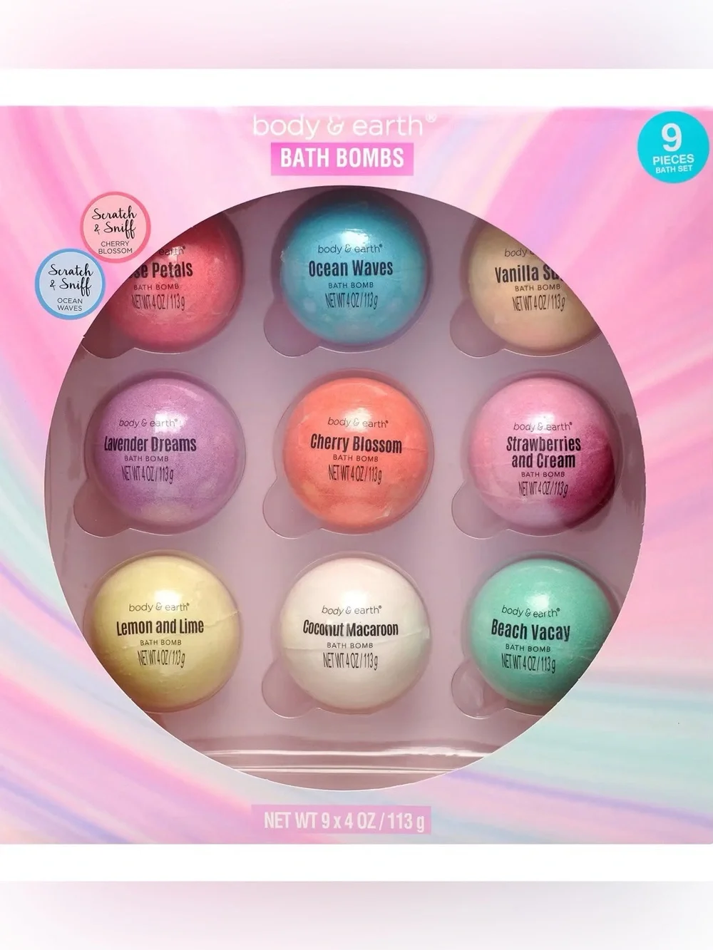 Body & Earth Bath Bomb Gift Set - Assorted Colors (9-Pack)